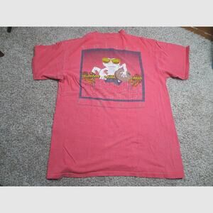 Vtg 90s Lifeforms Volley Frog T-Shirt Made USA, L Distressed Retro Graphic Tee